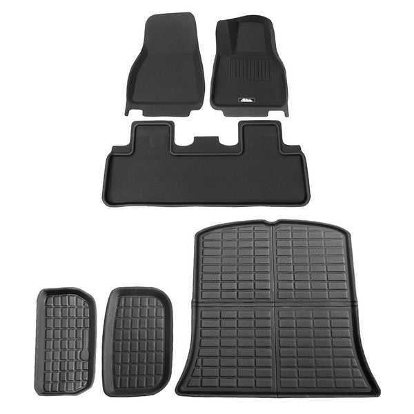  Car Rubber Floor Trunk Toolbox Cargo Mats For Tesla Model Y 2021-2023