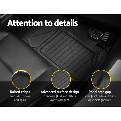 Car Rubber Floor Mats Front And Rear Compatible For Toyota Rav4 2019-2022