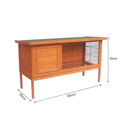 Rabbit Hutch Large Wooden 120x50x70cm