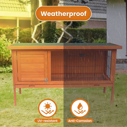 Rabbit Hutch Large Wooden 120x50x70cm