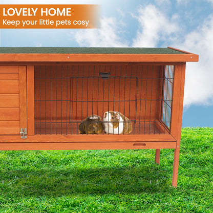 Rabbit Hutch Large Wooden 120x50x70cm