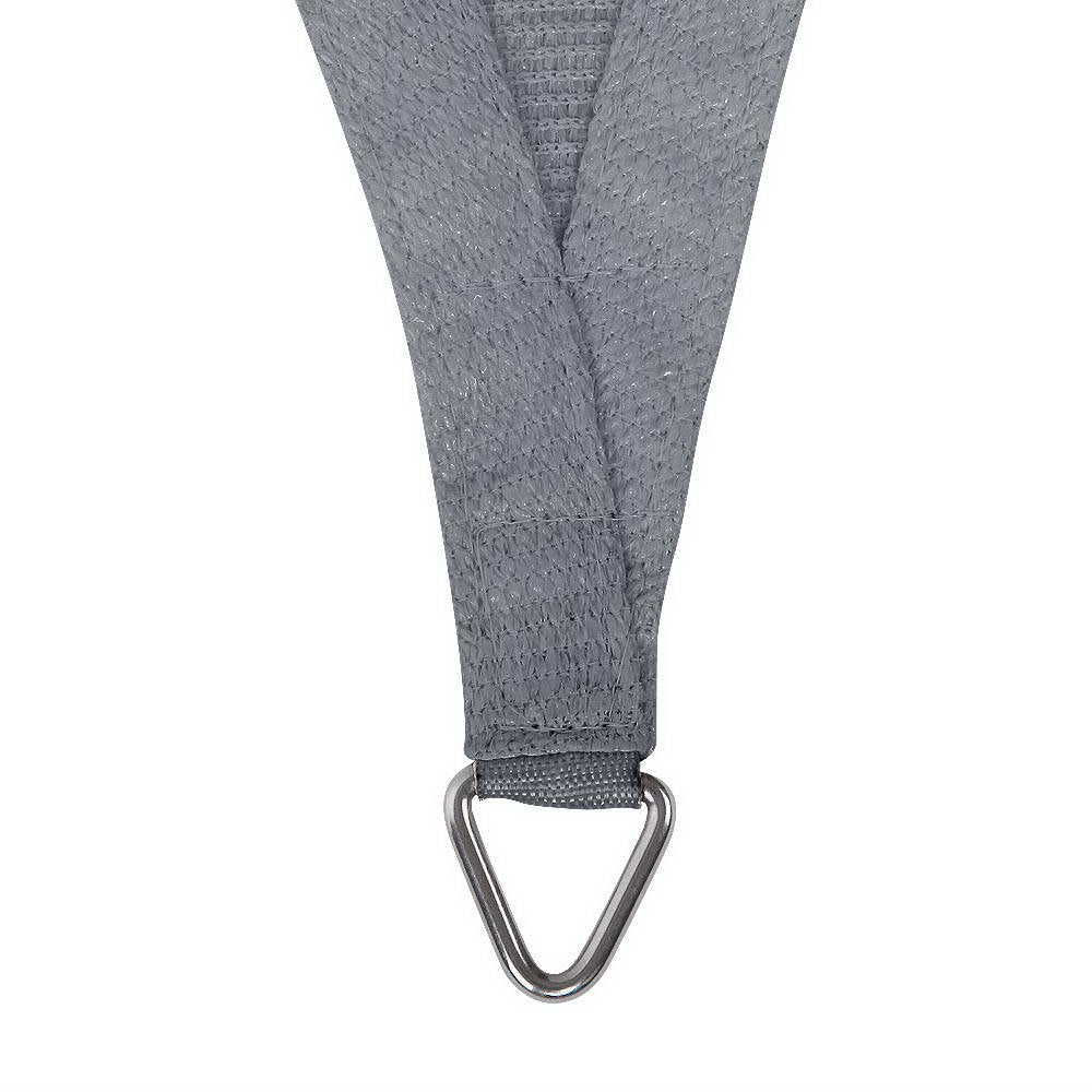 Shade Sail 3X3X4.3M Triangle 280Gsm 98% Grey Shade Cloth