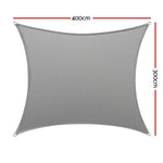 Shade Sail Cloth Shadecloth Rectangle Canopy 280gsm 3x4m