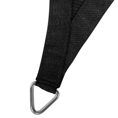 Shade Sail 5X5X5M Triangle 280Gsm 98% Black Shade Cloth