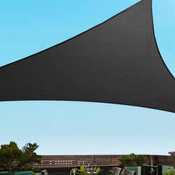Shade Sail 5X5X5M Triangle 280Gsm 98% Black Shade Cloth