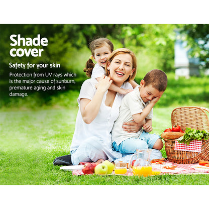 Sun Shade Sail Cloth Shadecloth Rectangle Heavy Duty Sand Canopy 3X4M