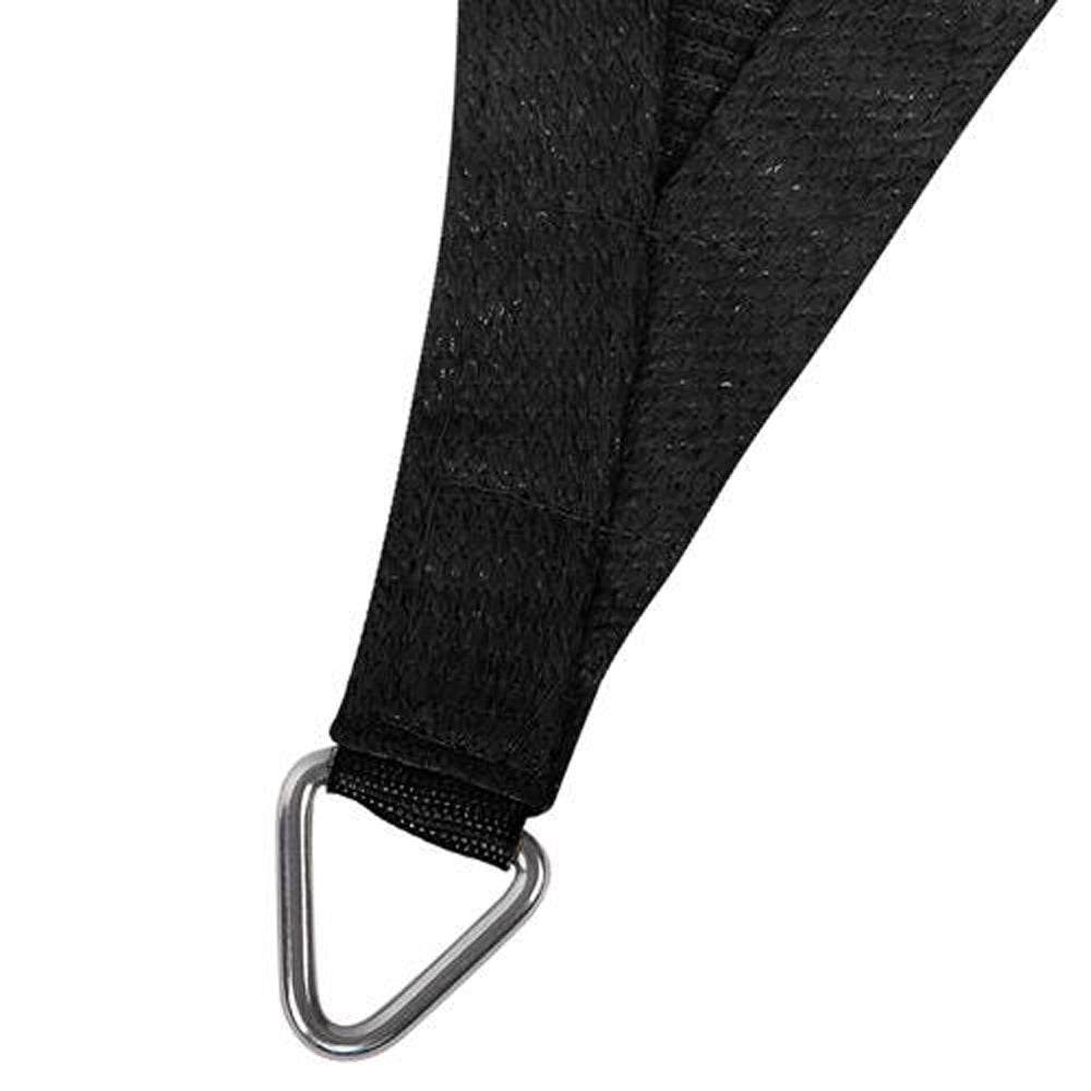 Shade Sail 6X7M Rectangle 280Gsm 98% Black Shade Cloth
