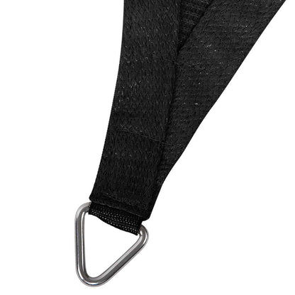 Shade Sail 6X8M Rectangle 280Gsm 98% Black Shade Cloth