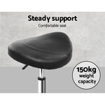 Salon Stool Saddle Swivel Chair Black