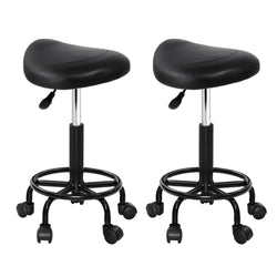 2X Salon Stool Saddle Swivel Chair