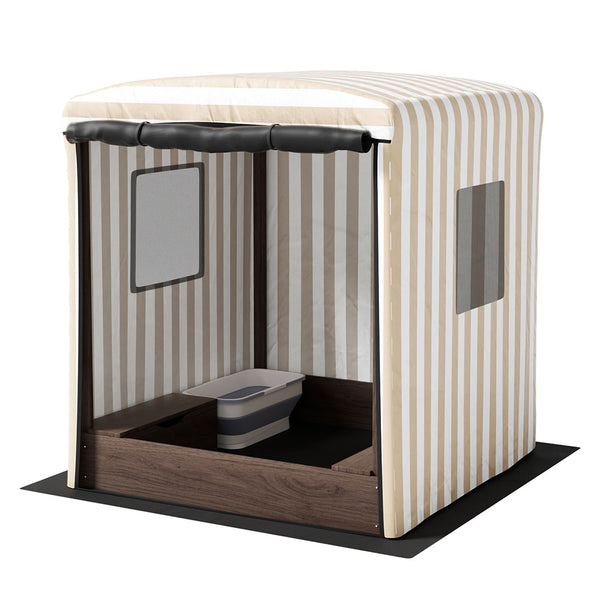  Kids Wooden Sandbox With Canopy & Window