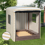 Kids Wooden Sandbox With Canopy & Window