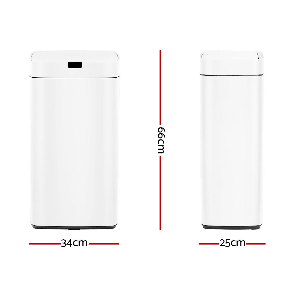 45L Motion Sensor Bin Rubbish Automatic White