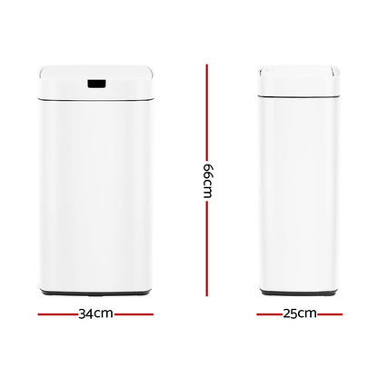 45L Motion Sensor Bin Rubbish Automatic White