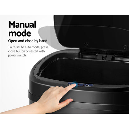 68L Motion Sensor Bin Rubbish Automatic Black
