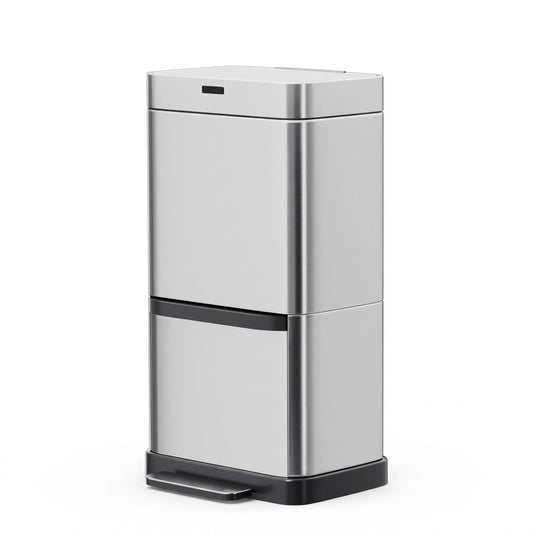 Devanti 70L Motion Sensor Bin Pedal Bins Automatic Black
