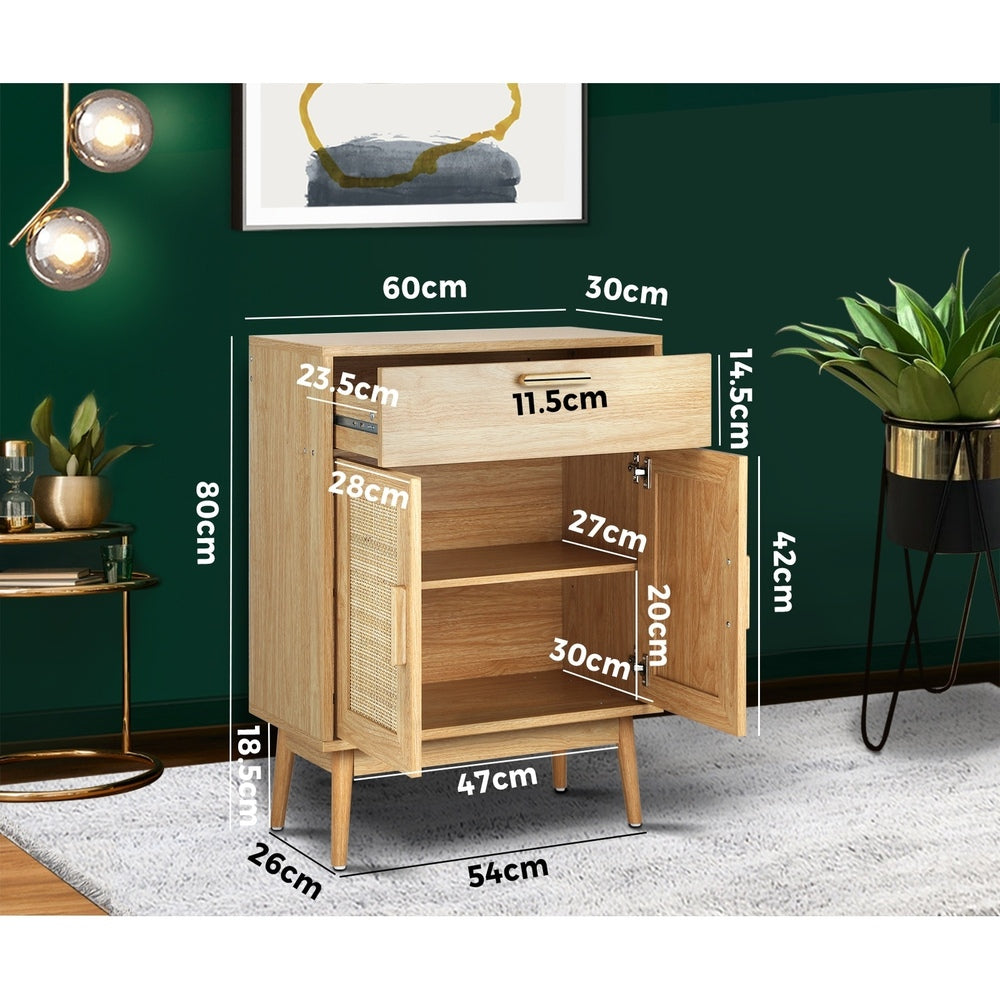 2x Buffet Sideboard Rattan Cupboard Cabinet Storage