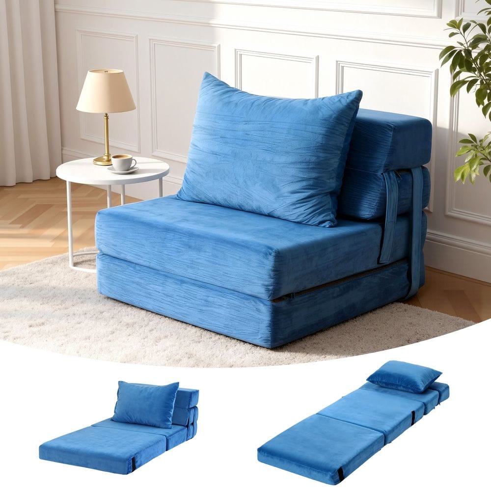 King Velvet Sofa Bed Lounge