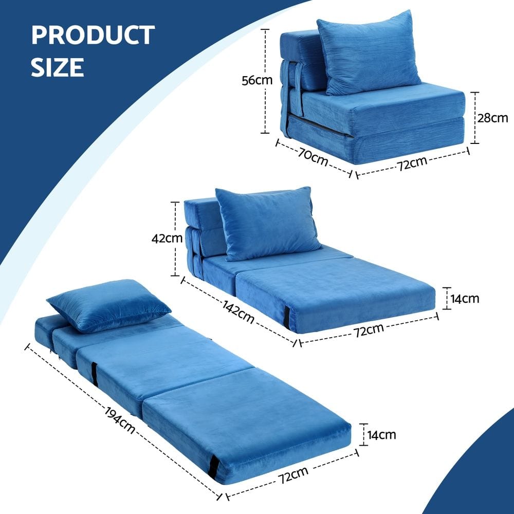 King Velvet Sofa Bed Lounge