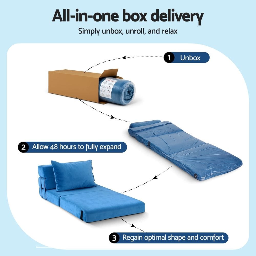 King Velvet Sofa Bed Lounge