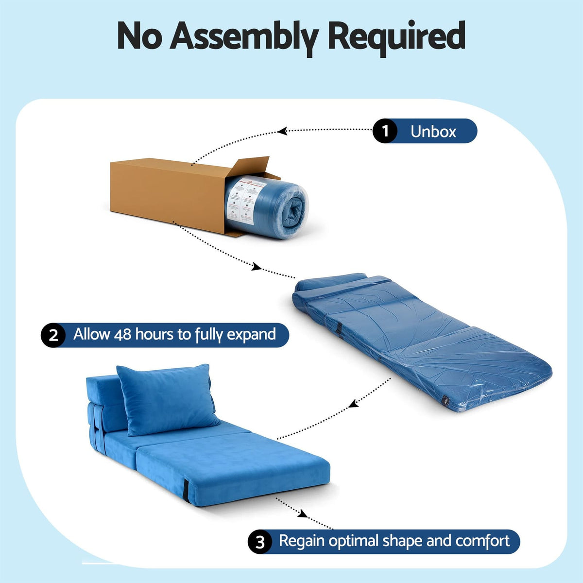 Blue sofa bed king, view 9