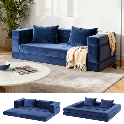 King Velvet Sofa Bed Converter