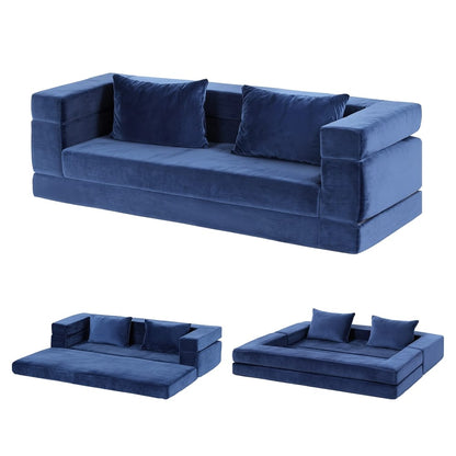 King Velvet Sofa Bed Converter