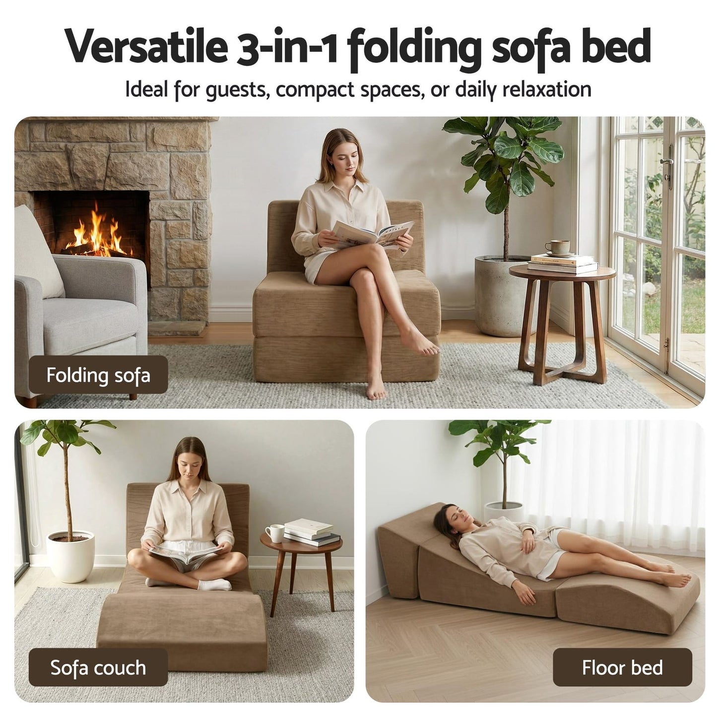 Folding Sofa Bed Velvet King