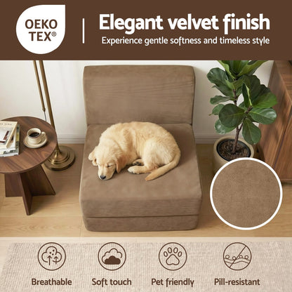 Folding Sofa Bed Velvet King