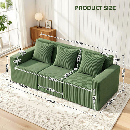 Modular Sofa Bed Green king