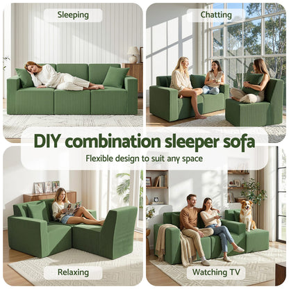 Modular Sofa Bed Green king