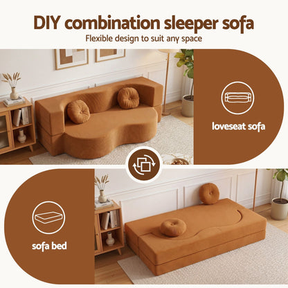 Folding Sofa Bed Futon Convertible Couch | HomeAndLiving