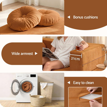Folding Sofa Bed Futon Convertible Couch | HomeAndLiving