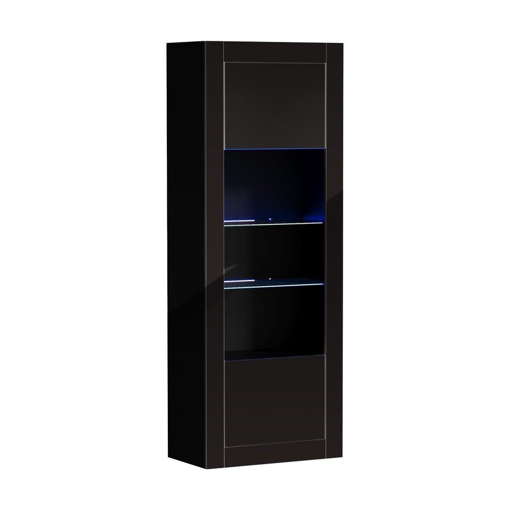 LED Display Cabinet Sideboard 170cm Black | HomeAndLiving