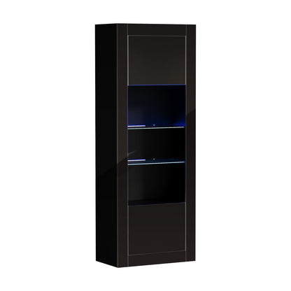 LED Display Cabinet Sideboard 170cm Black | HomeAndLiving