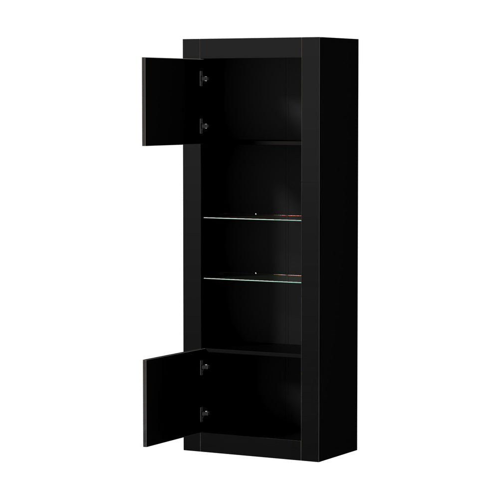 LED Display Cabinet Sideboard 170cm Black | HomeAndLiving