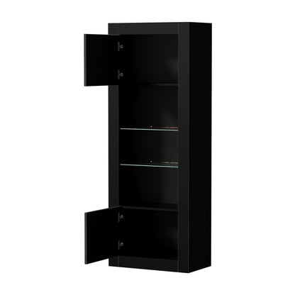 LED Display Cabinet Sideboard 170cm Black | HomeAndLiving
