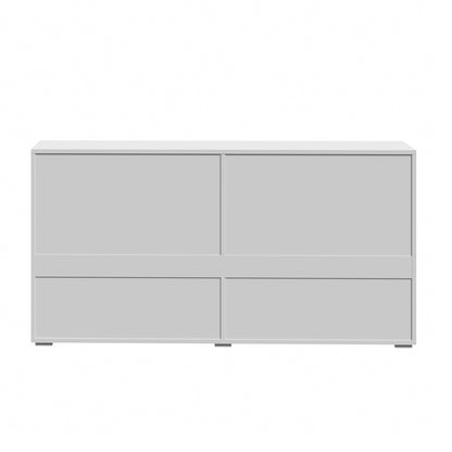 Sideboard High Gloss 4 Doors 2 Drawers Black