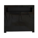 Buffet Sideboard LED RGB High Gloss 2 Doors Black/White