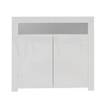 Buffet Sideboard LED RGB High Gloss 2 Doors Black/White