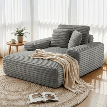 Sofa Bed Recliner Chair Pocket Spring Faux Fur | HomeAndLiving