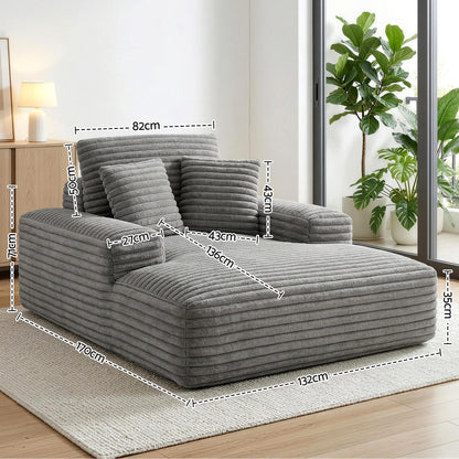 Sofa Bed Recliner Chair Pocket Spring Faux Fur | HomeAndLiving