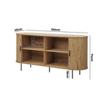 Buffet Sideboard Sliding Doors Pantry Cabinet Natural