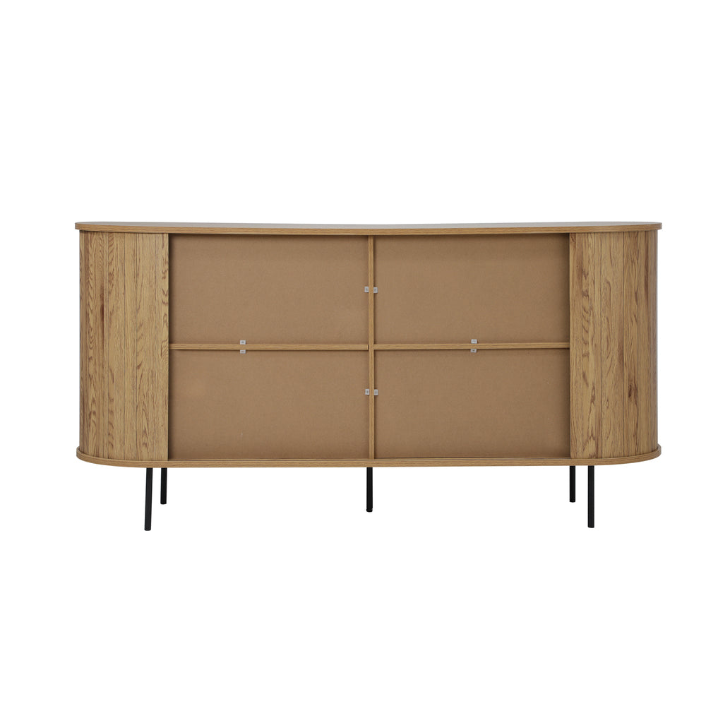Buffet Sideboard Sliding Doors Pantry Cabinet Natural
