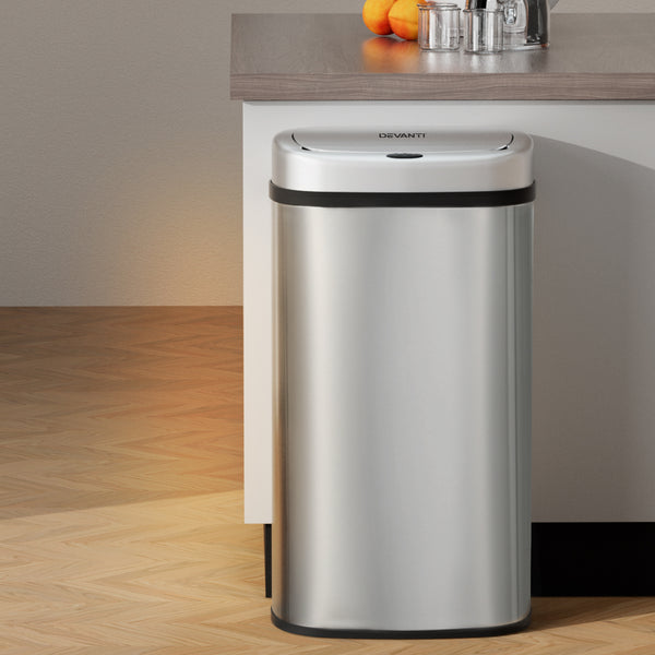  60L Sensor Bin Motion Rubbish Automatic Silver