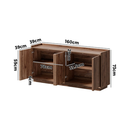 Sideboard 160cm Walnut 160x39x73cm