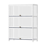 Display Cabinet 3 Tiers Clear Door White