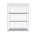 Display Cabinet 3 Tiers Clear Door White