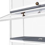 Display Cabinet 3 Tiers Clear Door White