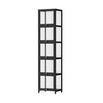 Display Cabinet Slim 5-Tier Clear Black